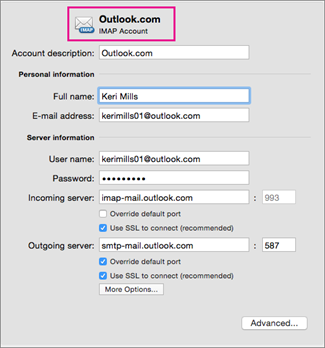 outlook for mac add google admin account